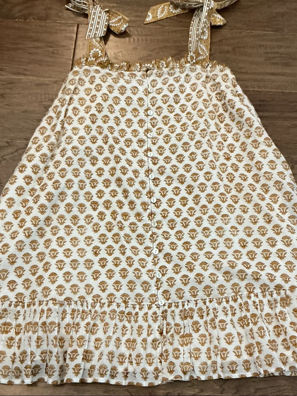 Cleobella Tillie Mini Dress in the Honey Mix Print colorway M Organic Cotton - Picture 7 of 13